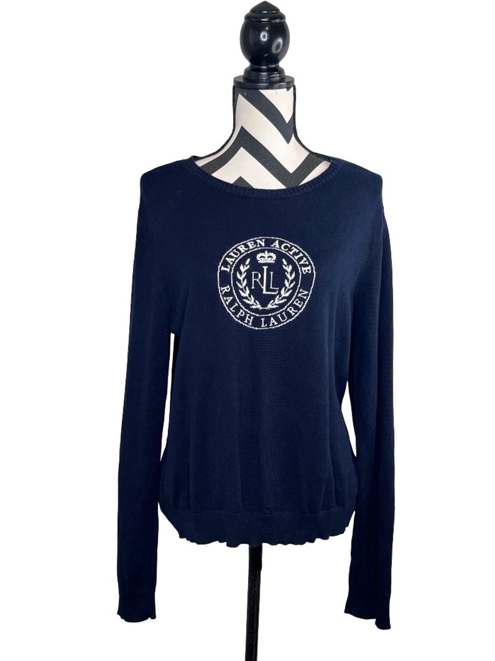 Lauren Active Ralph Lauren Nautical Preppy Long-Sleeve Sweater Sz S